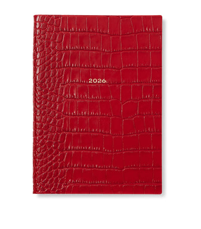 Harrods Smythson Mara Leather Croc-Embossed A5 Soho Diary 2026- Buy online at McGrocer