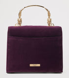 Aspinal of London handbag velvet floral embroidered midi (British brand)