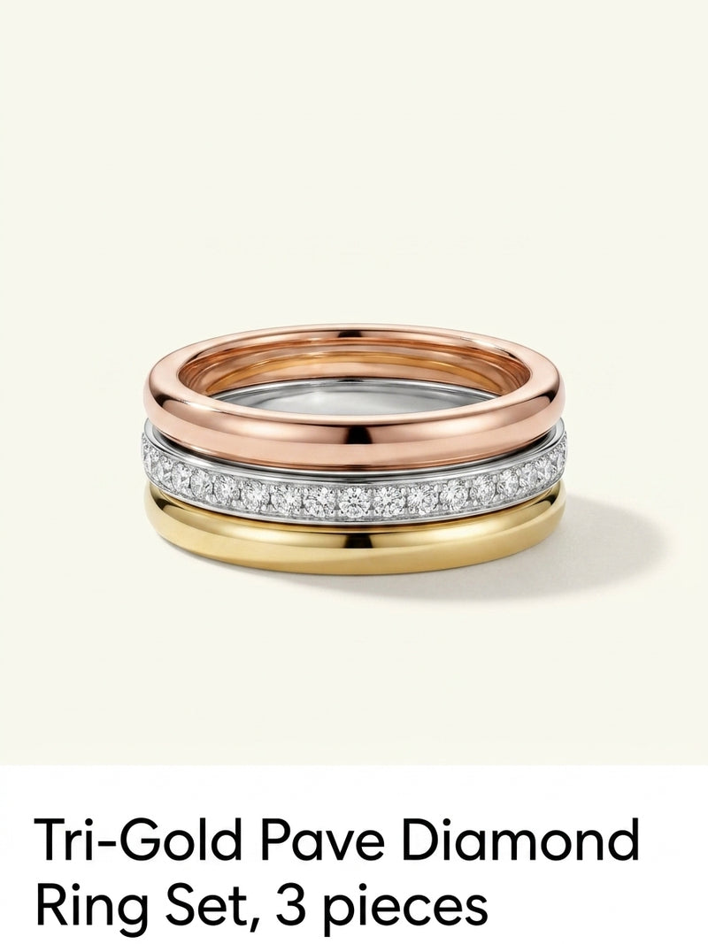 Cartier Trinity ring 1.27ct diamond tri-colour gold (British brand)