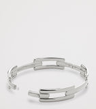 Monica Vinader Signature Link bangle in sterling silver, imported from the UK