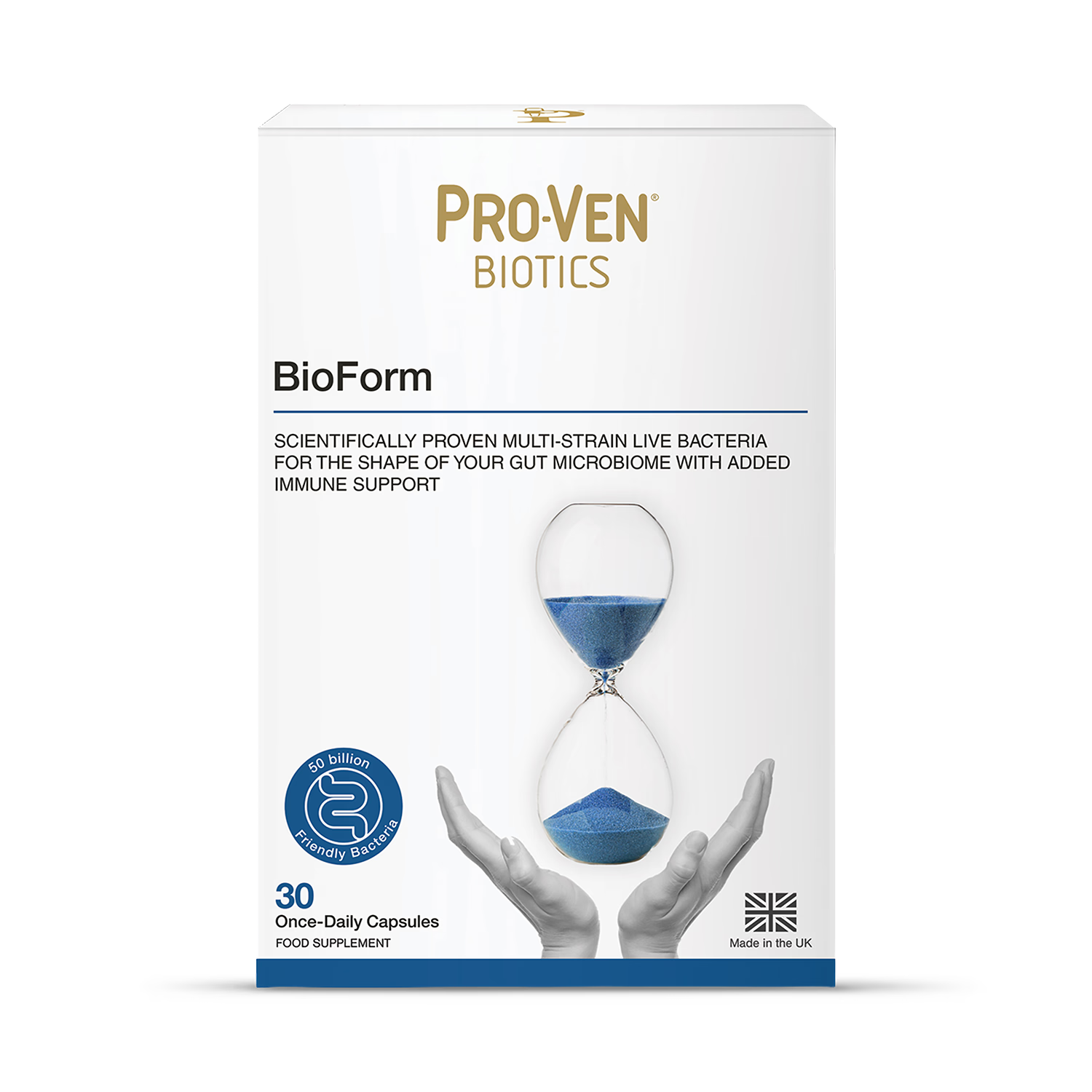 Shapeline Bioform Probiotics 50 Billion 30 Capsules, imported from the UK