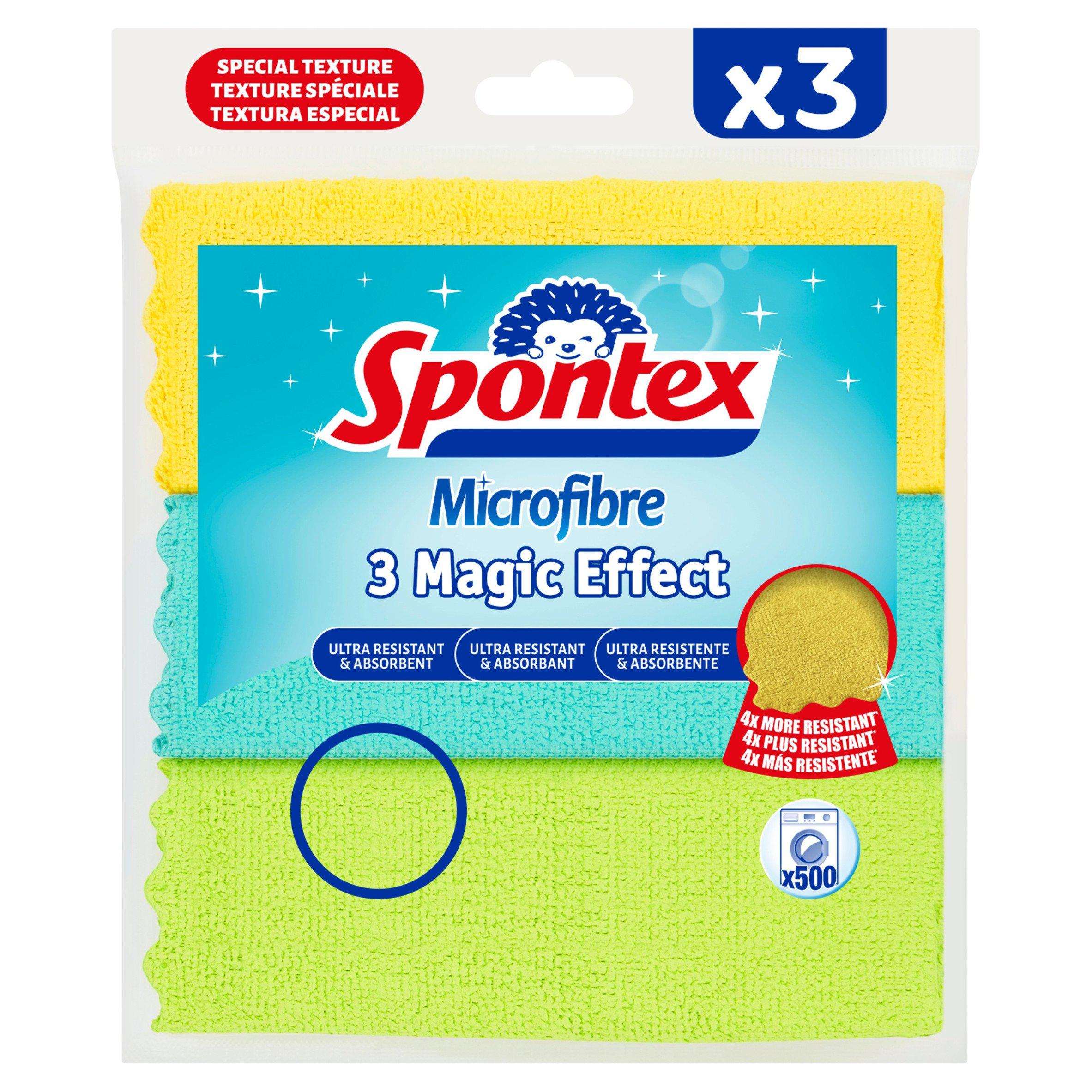 Spontex Magic Effect Microfibre Cloth x3 purpose cleaners Sainsburys   