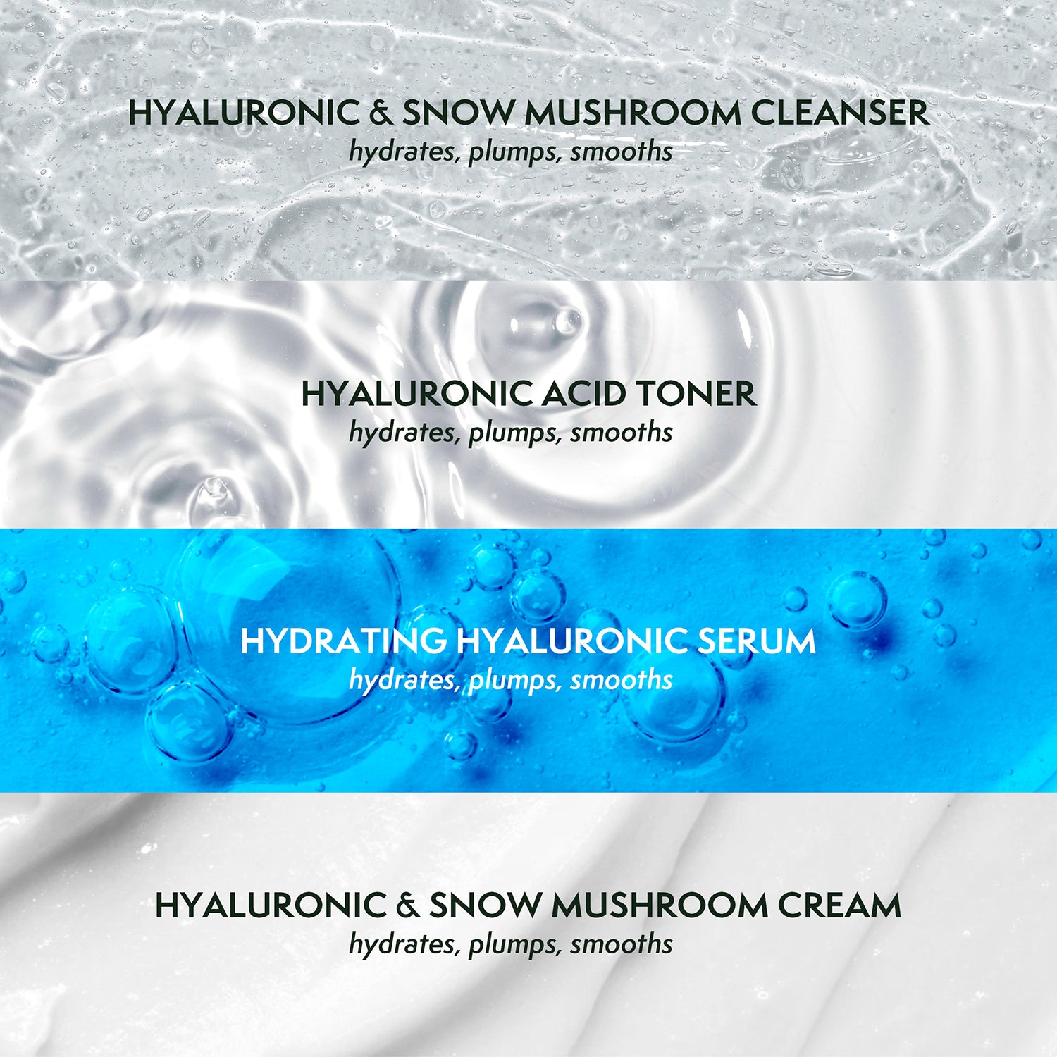 Nature Spell hydrating skincare set with hyaluronic acid and snow mushroom (British brand)