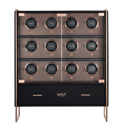 Harrods WOLF Axis 12-Piece Watch Winder Cabinet- Buy online at McGrocer