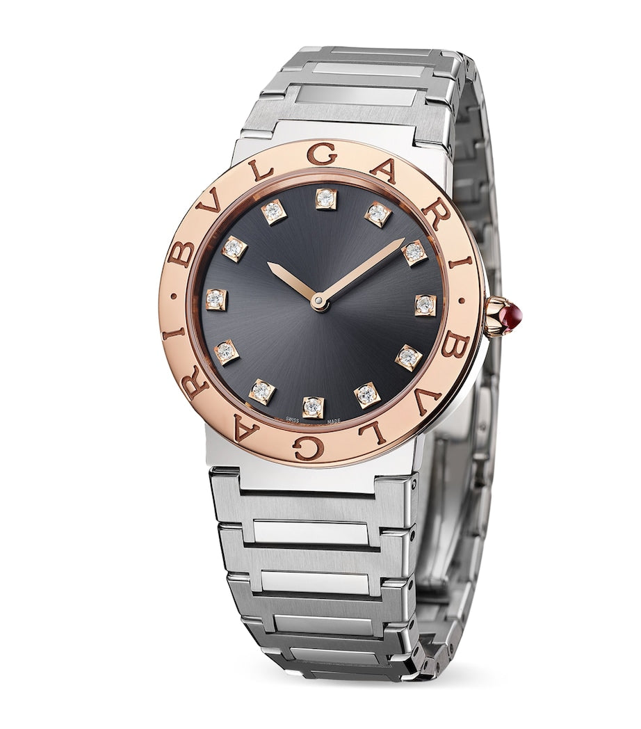 Bvlgari Bvlgari watch stainless steel rose gold diamond 33mm (British brand)