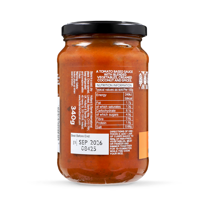 Holland & Barrett 10 Plant Tikka Masala Sauce 340g, UK version
