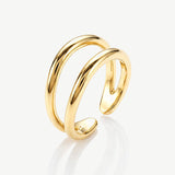 MUCHV gold adjustable wave ring, UK version