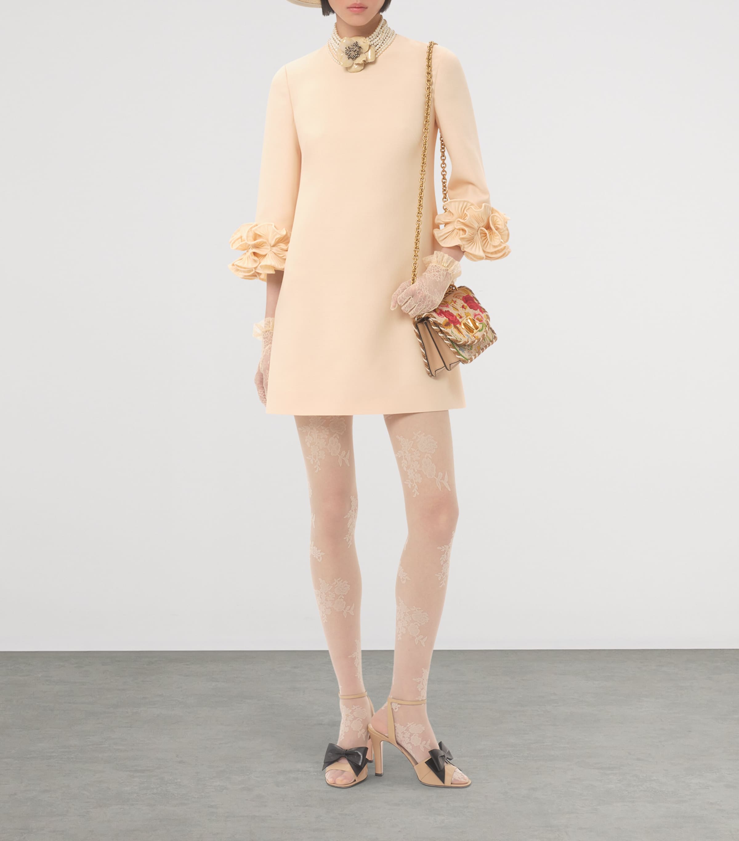 Valentino Garavani Small Silk Embellished Vain shoulder bag, imported from the UK