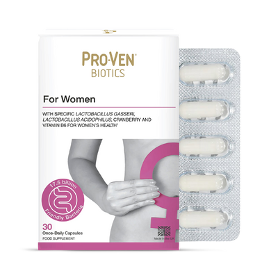 Holland & Barrett Pro-ven Biotics Women's Lactobacillus Cranberry Food Supplement 30 Capsules- Buy online at McGrocer