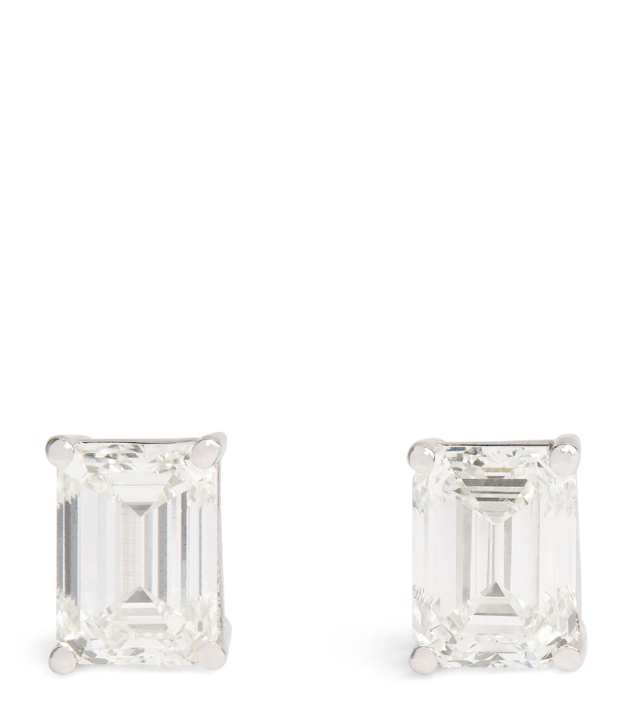 Harrods white gold diamond stud earrings 1.50ctw, UK version