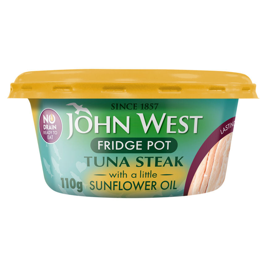 John West No Drain Fridge Pot Tuna Steak with a Little Sunflower Oil Canned & Packaged Food ASDA   