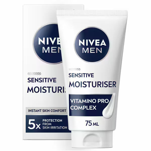 Nivea Men Sensitive Face Moisturiser 75ml, imported from the UK