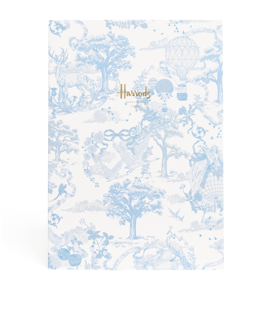 Harrods toile print A5 notebook (British brand)