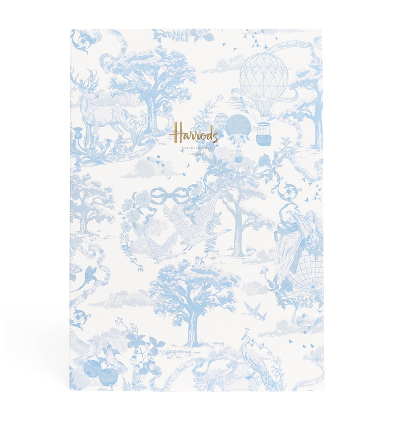 Harrods toile print A5 notebook (British brand)