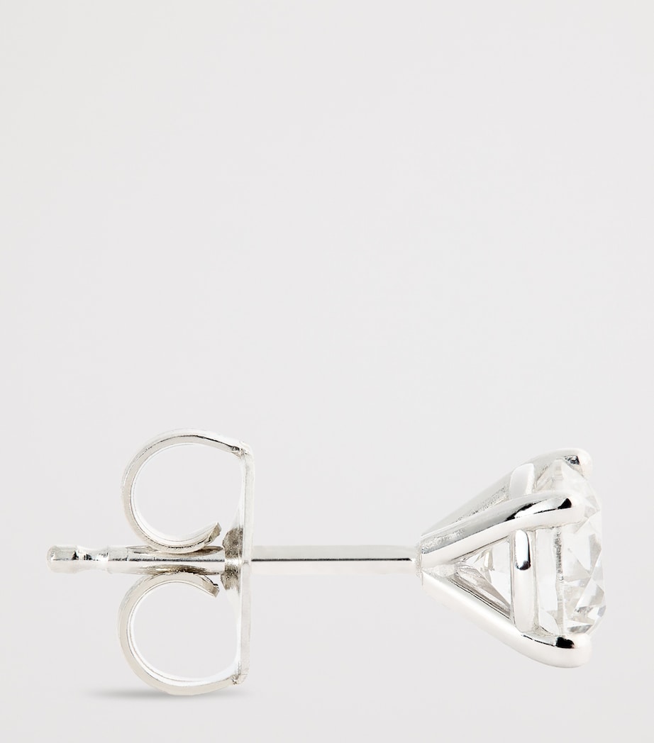 Harrods white gold diamond stud earrings 1.00ct (British brand)