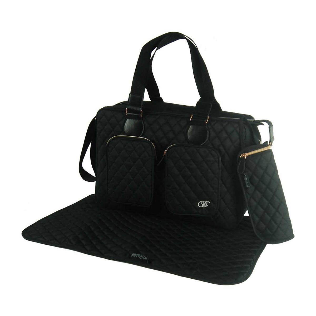 My Babiie Billie Faiers Quilted Deluxe Baby Changing Bag Black GOODS Boots   