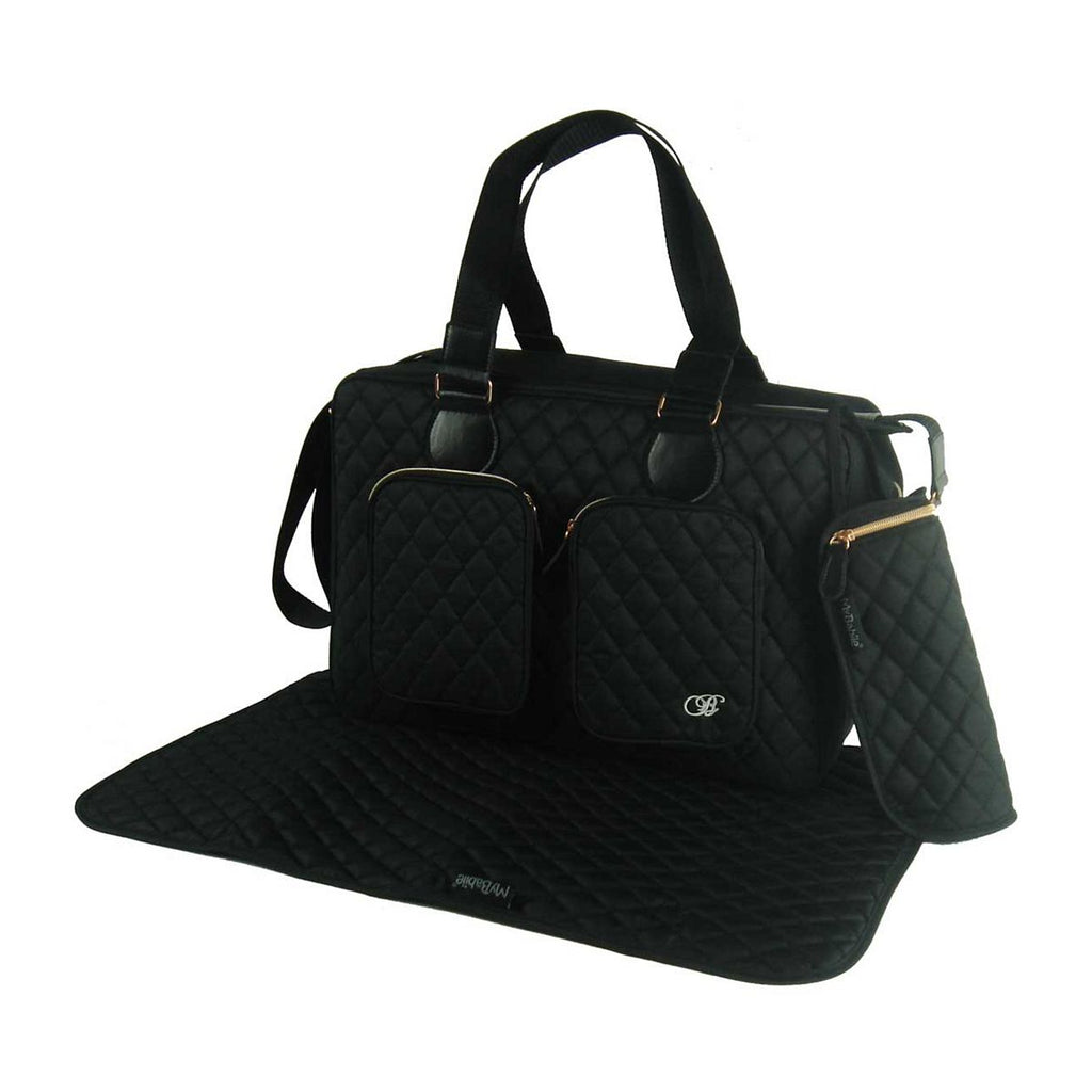 My Babiie Billie Faiers Quilted Deluxe Baby Changing Bag Black