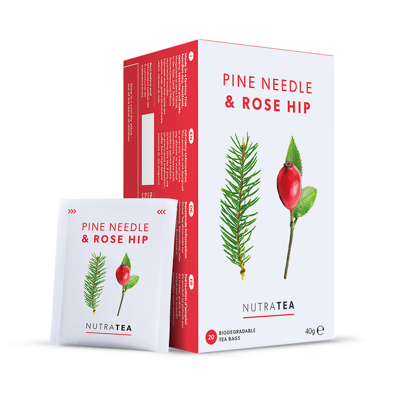 Herbal Tea Pine Needle & Rose Hip 20 Tea Bags (British brand)