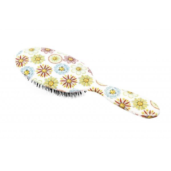 Rock & Ruddle Flower Face Small Synthetic Bristle Hairbrush