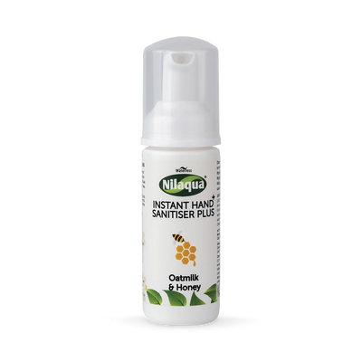 Holland & Barrett Nilaqua Oatmilk & Honey Alcohol Free Hand Sanitiser 50ml- Buy online at McGrocer
