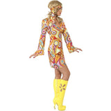 Smiffys 1960s hippy costume with dress and headband - British product