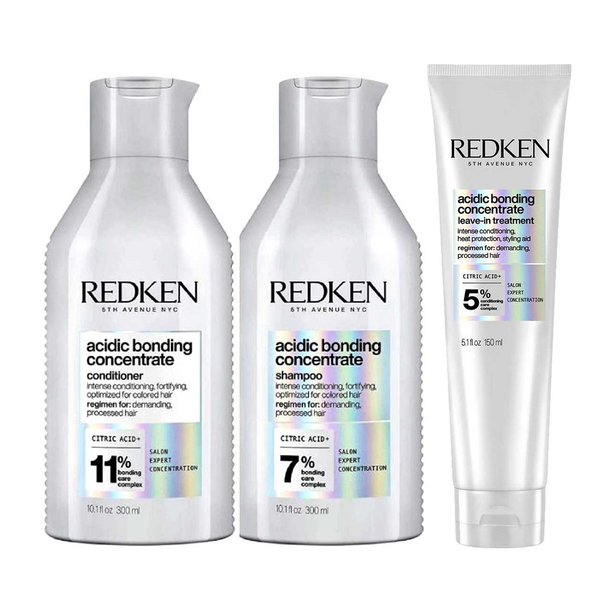 REDKEN Acidic Bonding Concentrate Shampoo, Conditioner and Leave In Conditioner Bundle GOODS Boots   