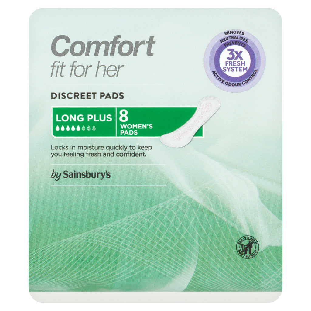 Sainsbury's Comfort Fit for Her Long Plus Women's Pads x8