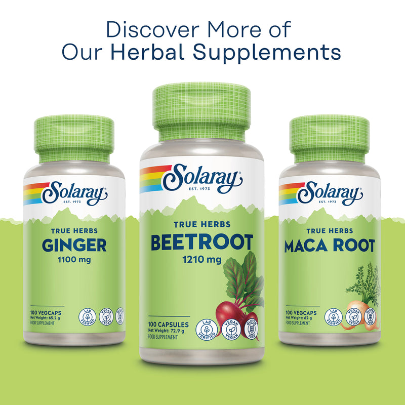 Solaray beetroot vegan capsules 100 capsules (British brand)