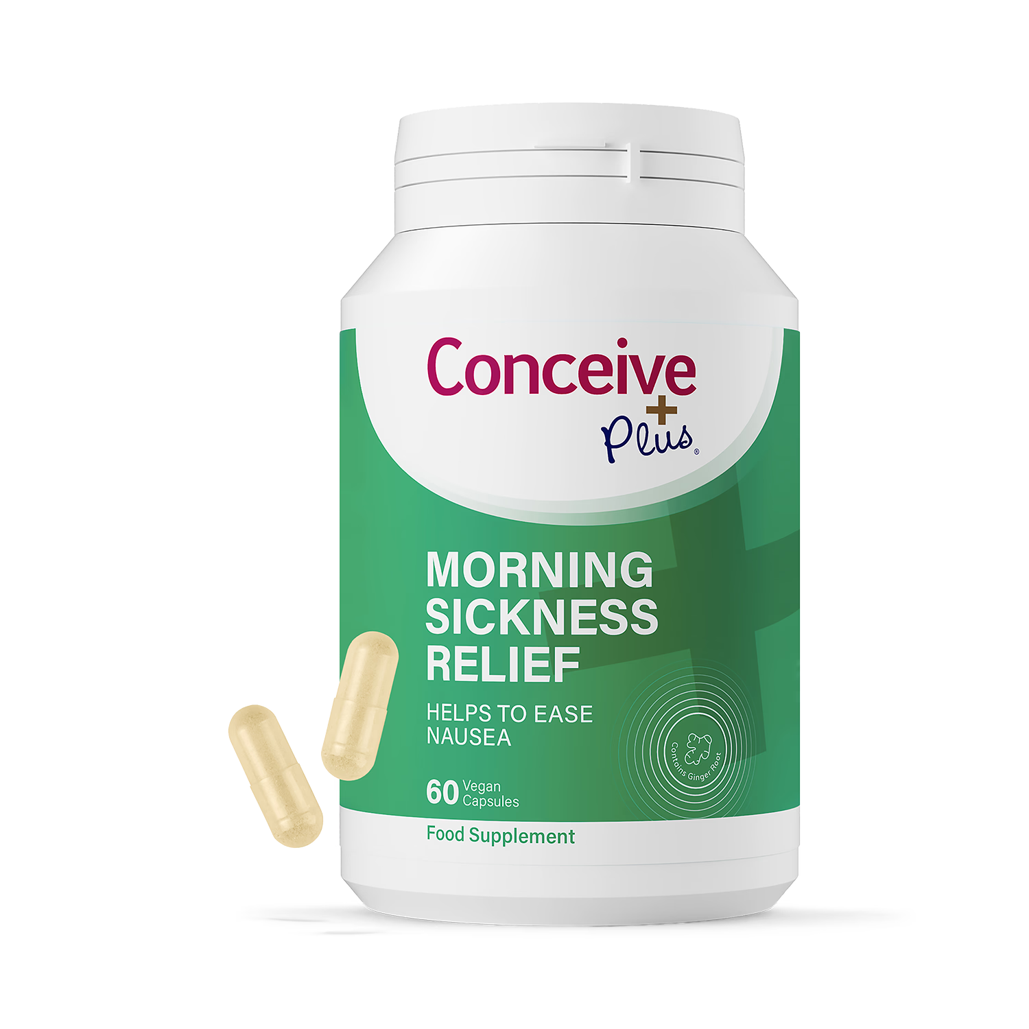 Conceive Plus Morning Sickness Relief 60 capsules (British brand)