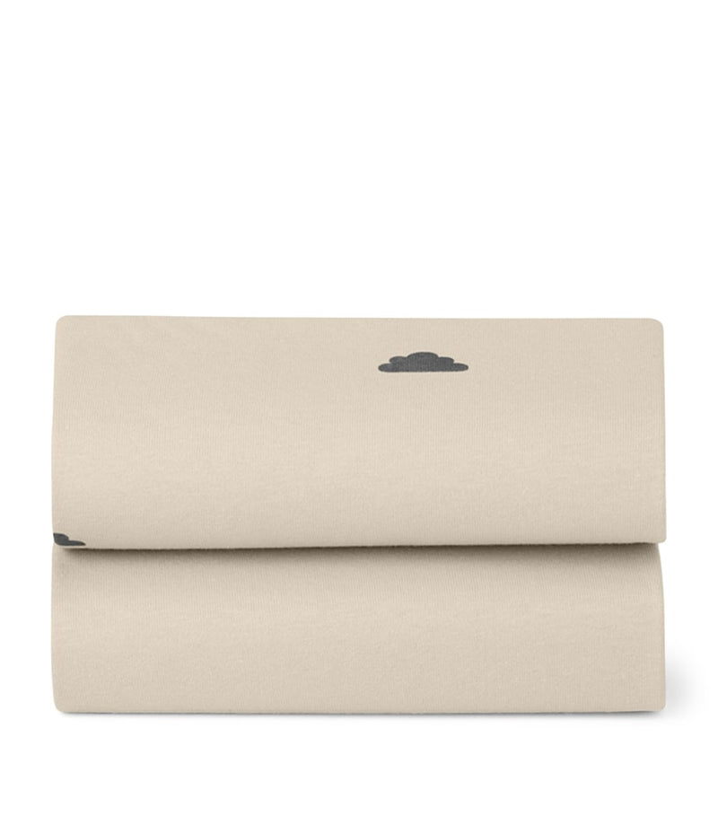 Snüz crib fitted sheets pack of 2 cloud print - British product