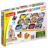 Quercetti Smart Puzzle Farm double-sided magnetic puzzle (British brand)