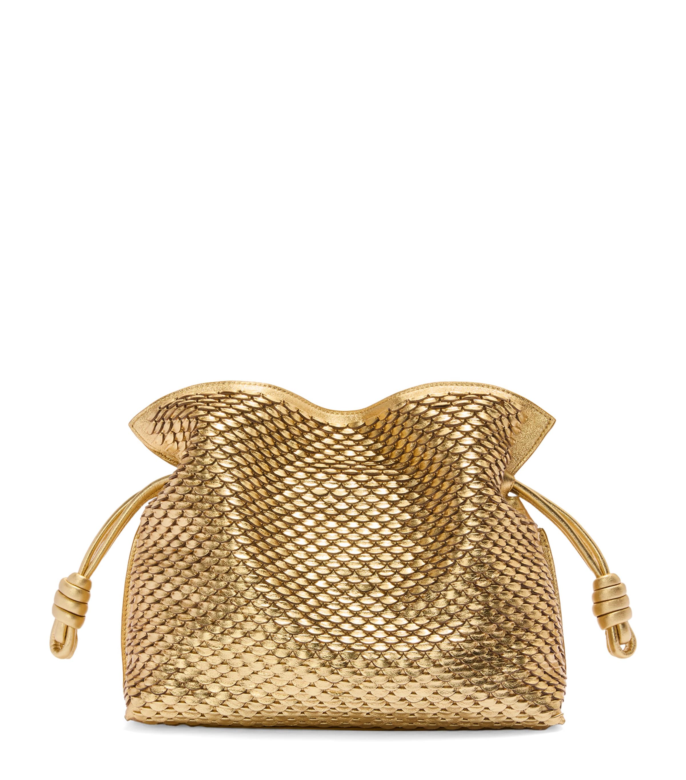 LOEWE medium leather scales Flamenco clutch, imported from the UK