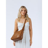 SVNX faux leather hobo bag light brown - British product