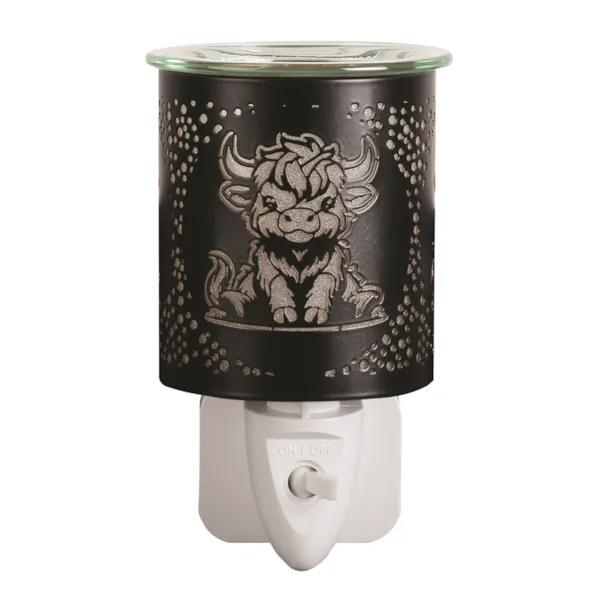 Aroma plug-in wax melter Highland Cow black 13cm, UK version