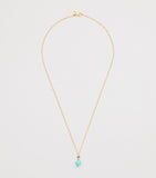 Emily P. Wheeler yellow gold blue topaz heart necklace (British brand)