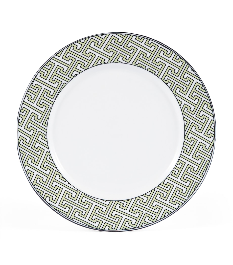 O.W. London geometric maze pattern dessert plates, set of two, 21cm diameter, imported from the UK