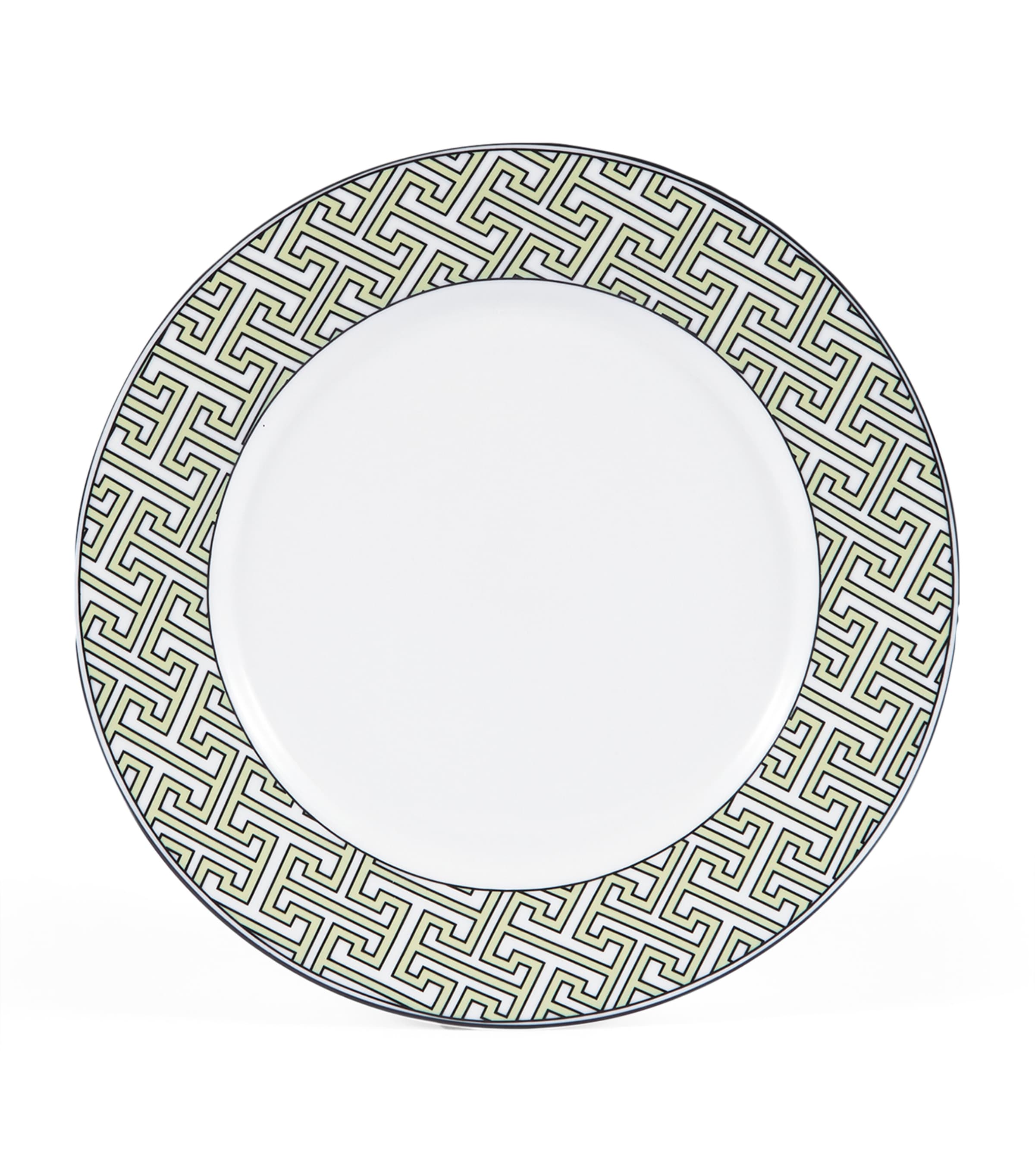 O.W. London geometric maze pattern dessert plates, set of two, 21cm diameter, imported from the UK
