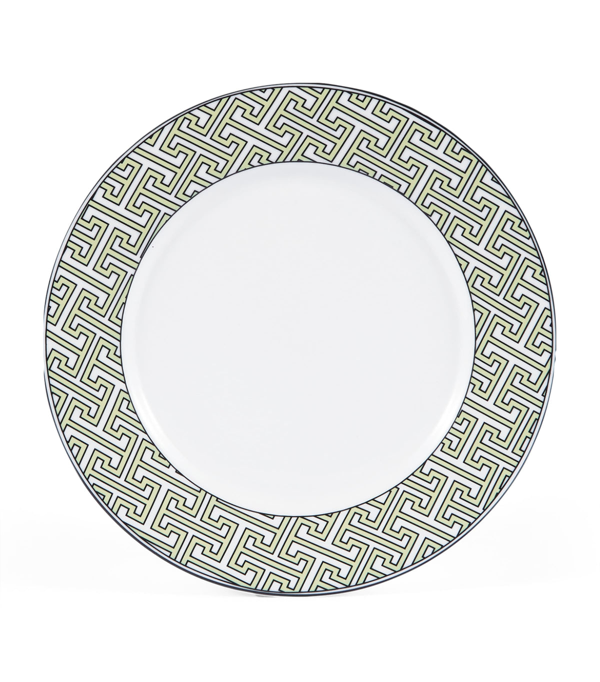O.W. London geometric maze pattern dessert plates, set of two, 21cm diameter, imported from the UK