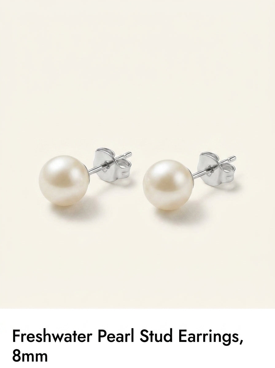 Vivienne Westwood Balbina brass and faux-pearl stud earrings, UK version