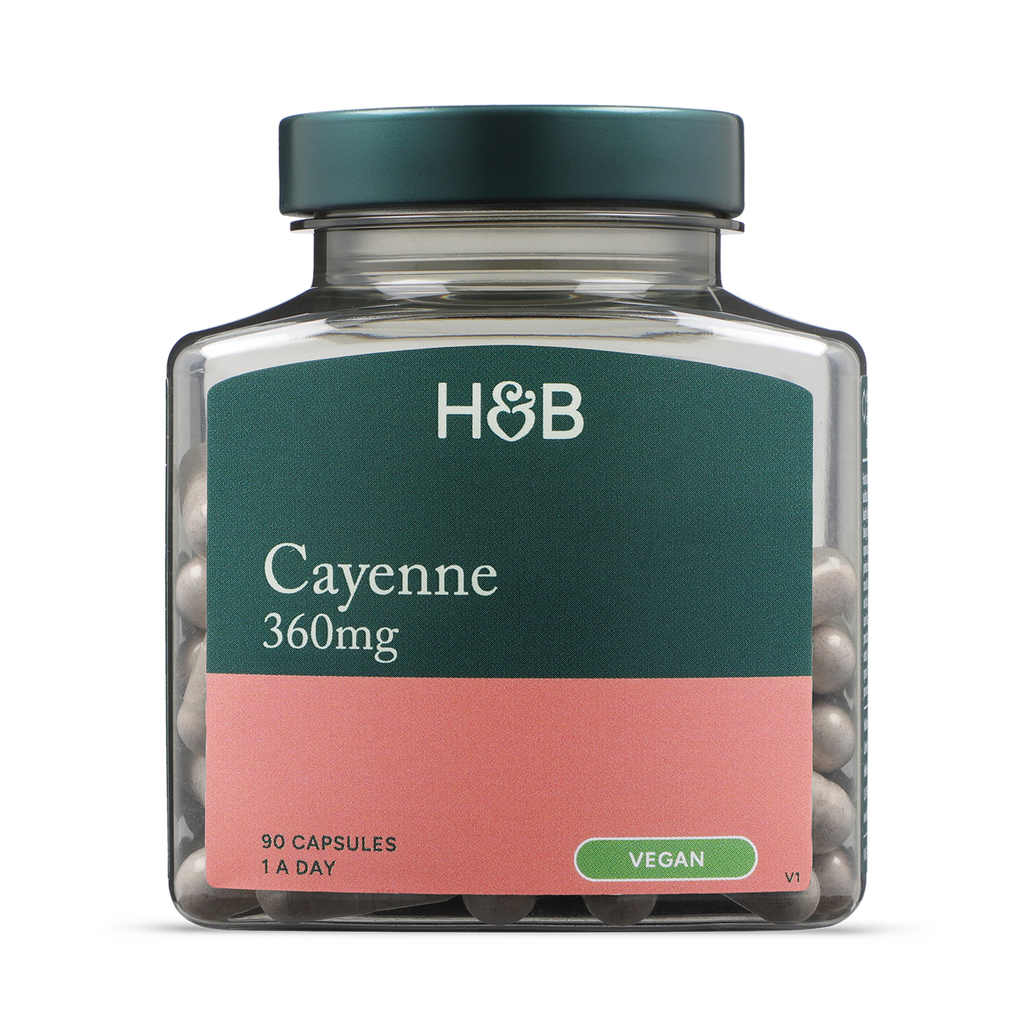 Holland & Barrett Cayenne pepper extract capsules 90 count, UK version