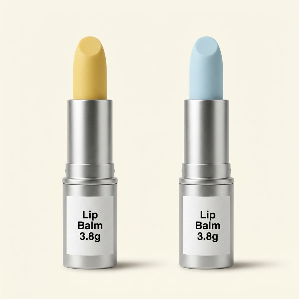 Prada Banana Balm and Blue Lip Balm duo, imported from the UK