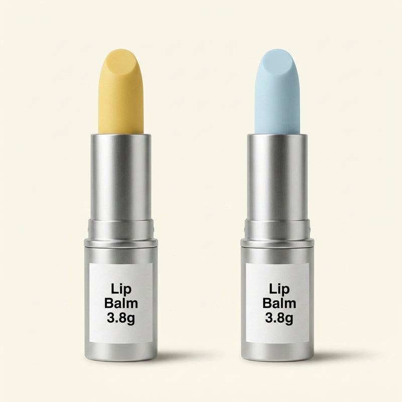 Prada Banana Balm and Blue Lip Balm duo, imported from the UK
