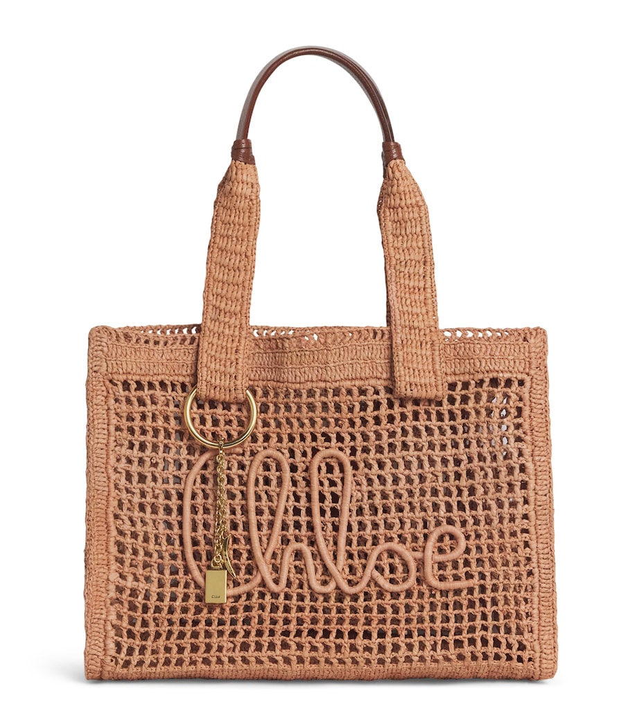 Chloé Raffia Summer Banana Tote Bag, imported from the UK