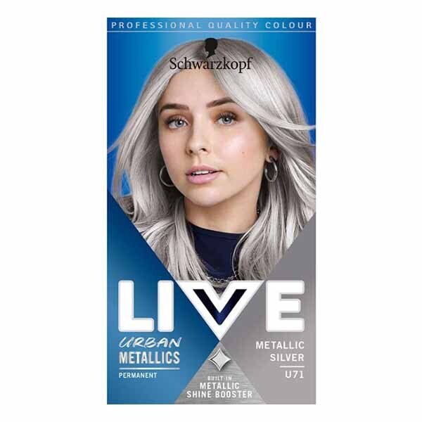 LIVE UrbanMetallics Permanent Purple Hair Dye AmethystChrome GOODS Superdrug Metallic Silver U71  