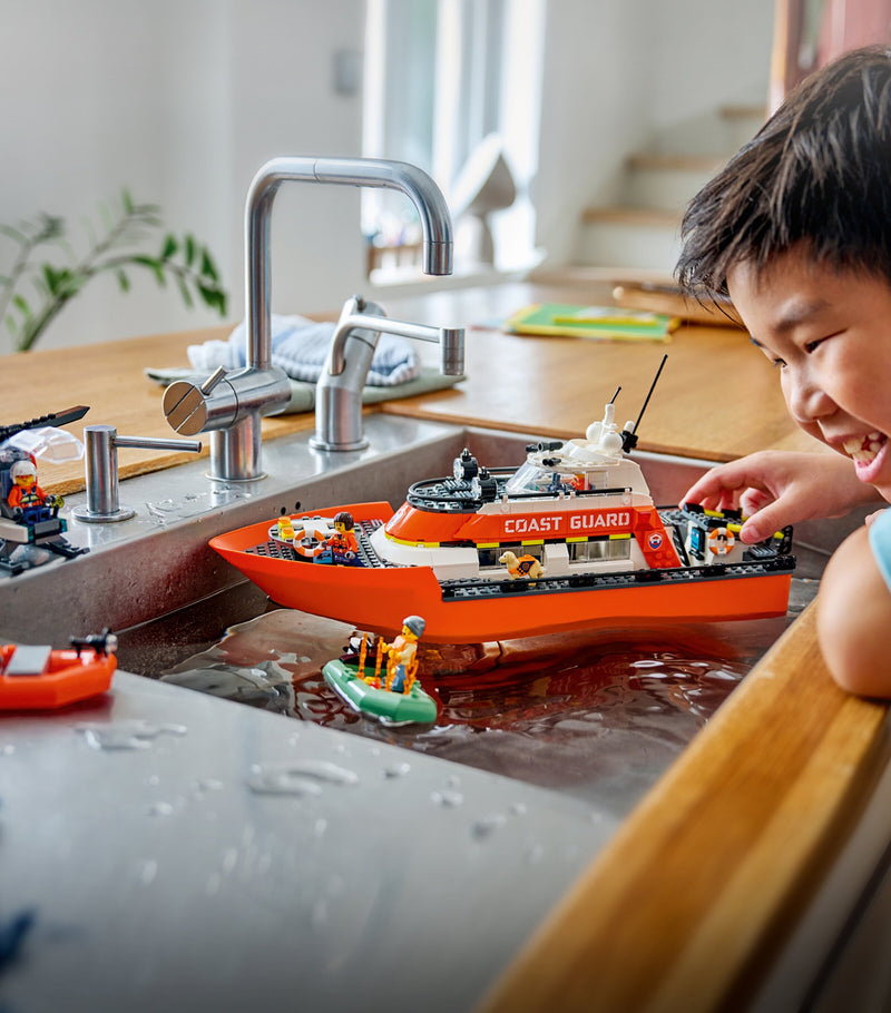 Lego City rescue boat and helicopter set, UK version