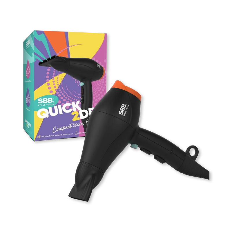 SBB compact hair dryer black, imported from the UK
