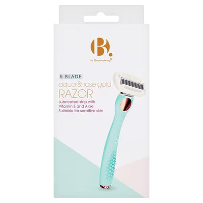 B. 5 Blade Rose Gold Handle Razor Blade