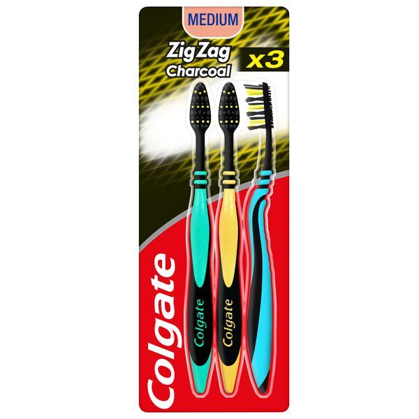 Colgate Zig Zag Charcoal Toothbrush 3pk GOODS Superdrug   