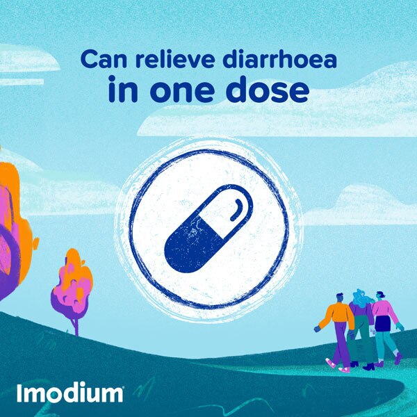 Imodium Original Diarrhoea Loperamide Tablets x6