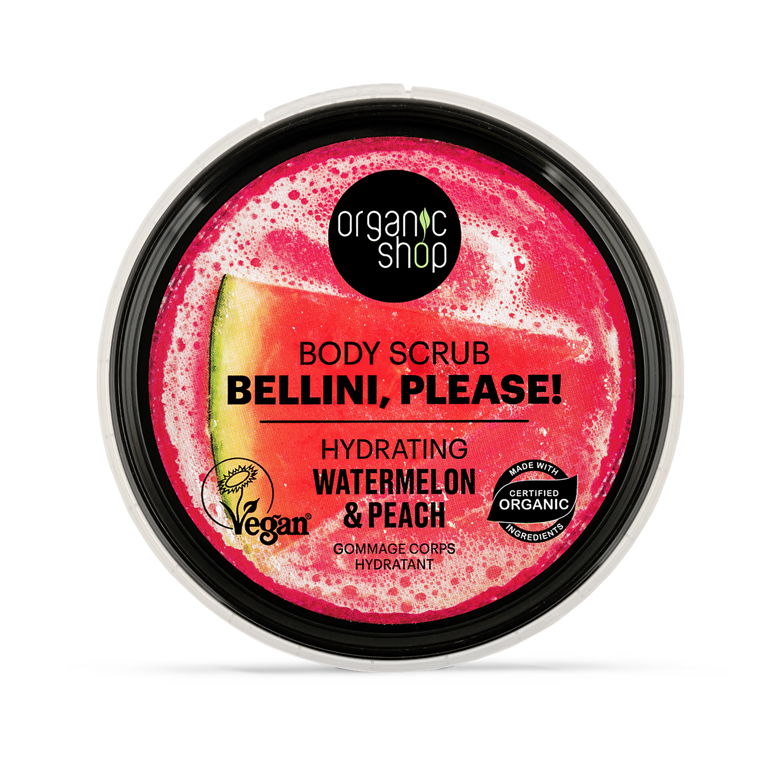 Organic Shop body scrub Watermelon & Peach 250ml (British brand)